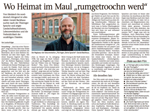 Wo Heimat im Maul „rumgetroochn werd“